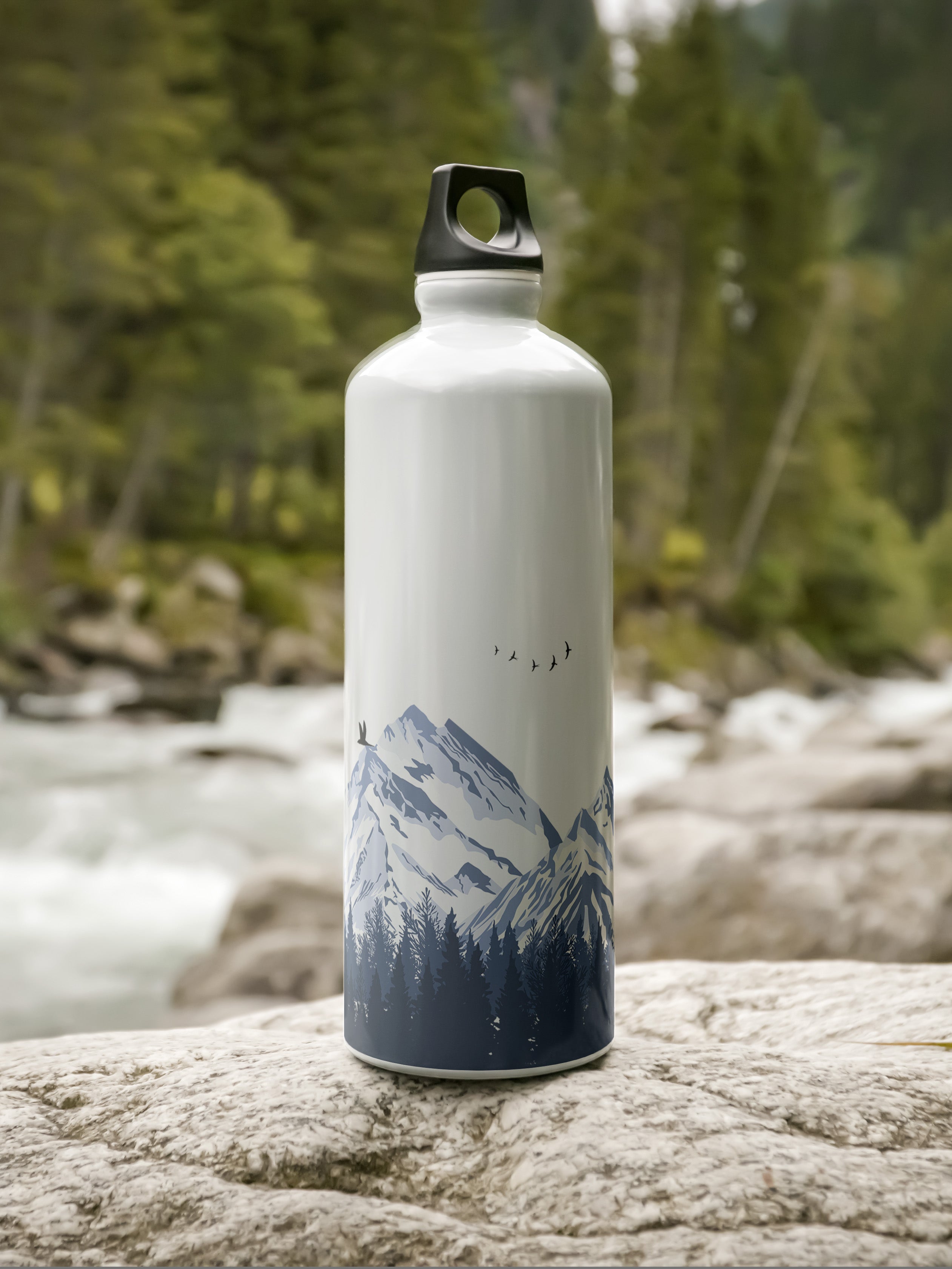 Mountain View Graphic Metal Bottle