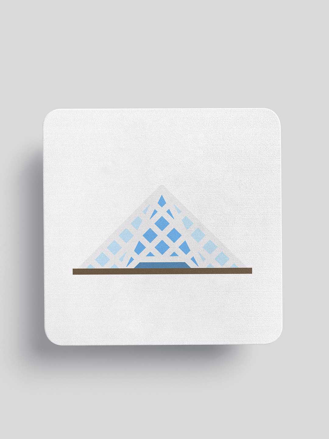 Louvre Pyramid Paris Graphic Fridge Magnet