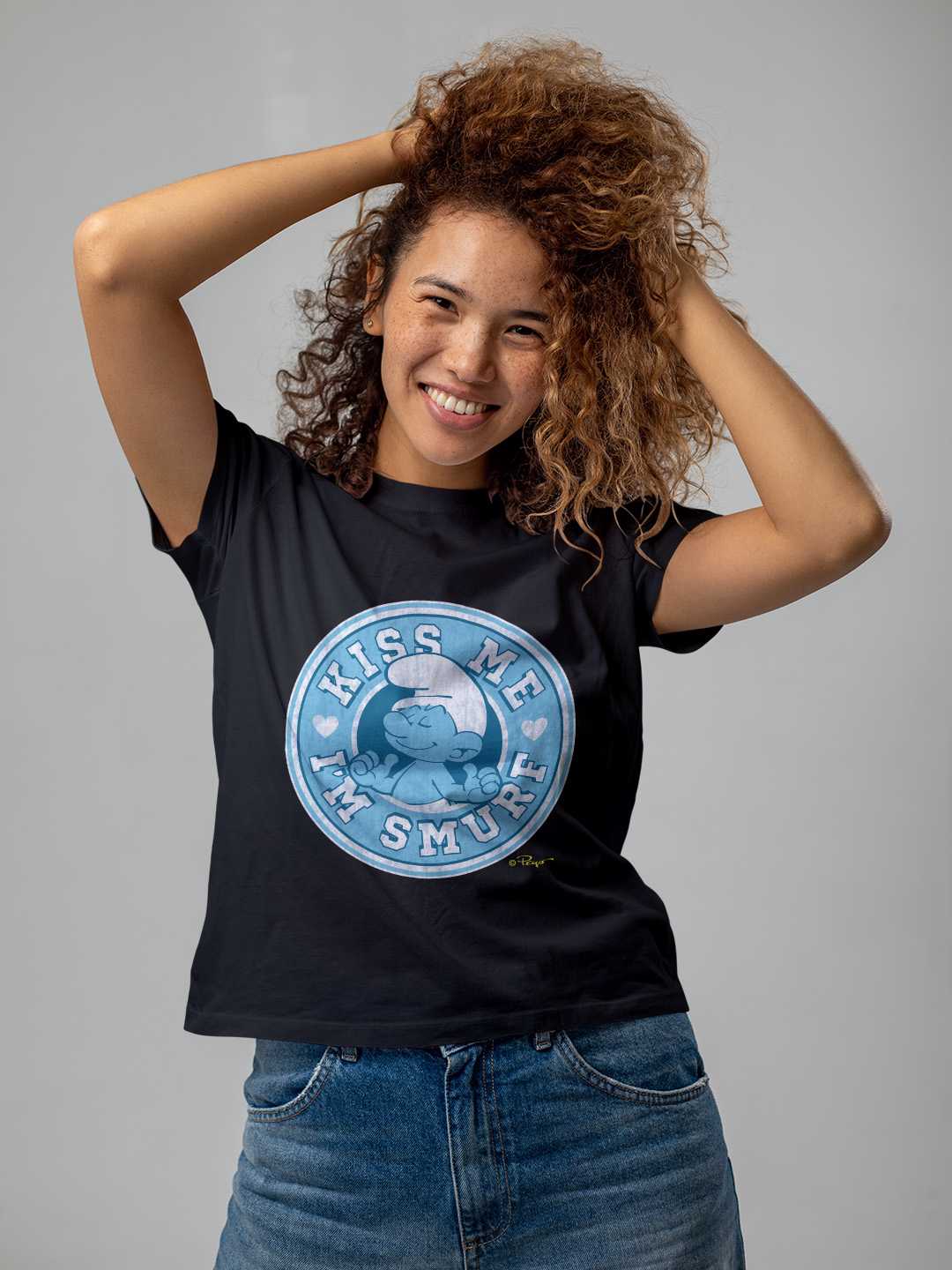 Kiss Me I Am A Smurf Regular Graphic Tee