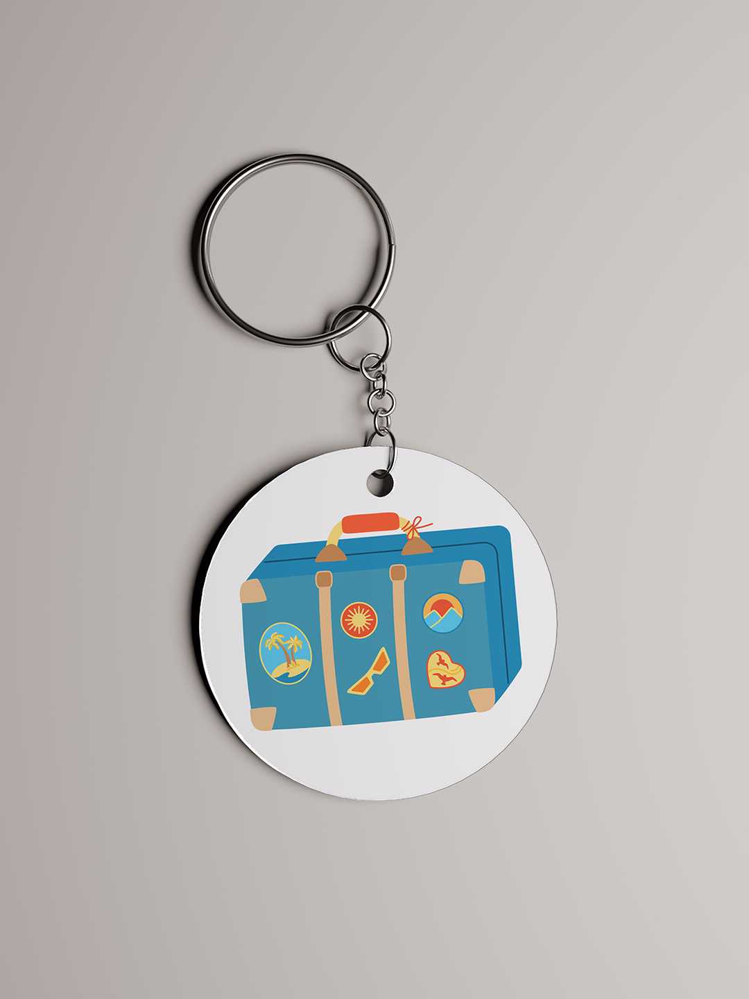 Trendy Travel Case Graphic Keychain