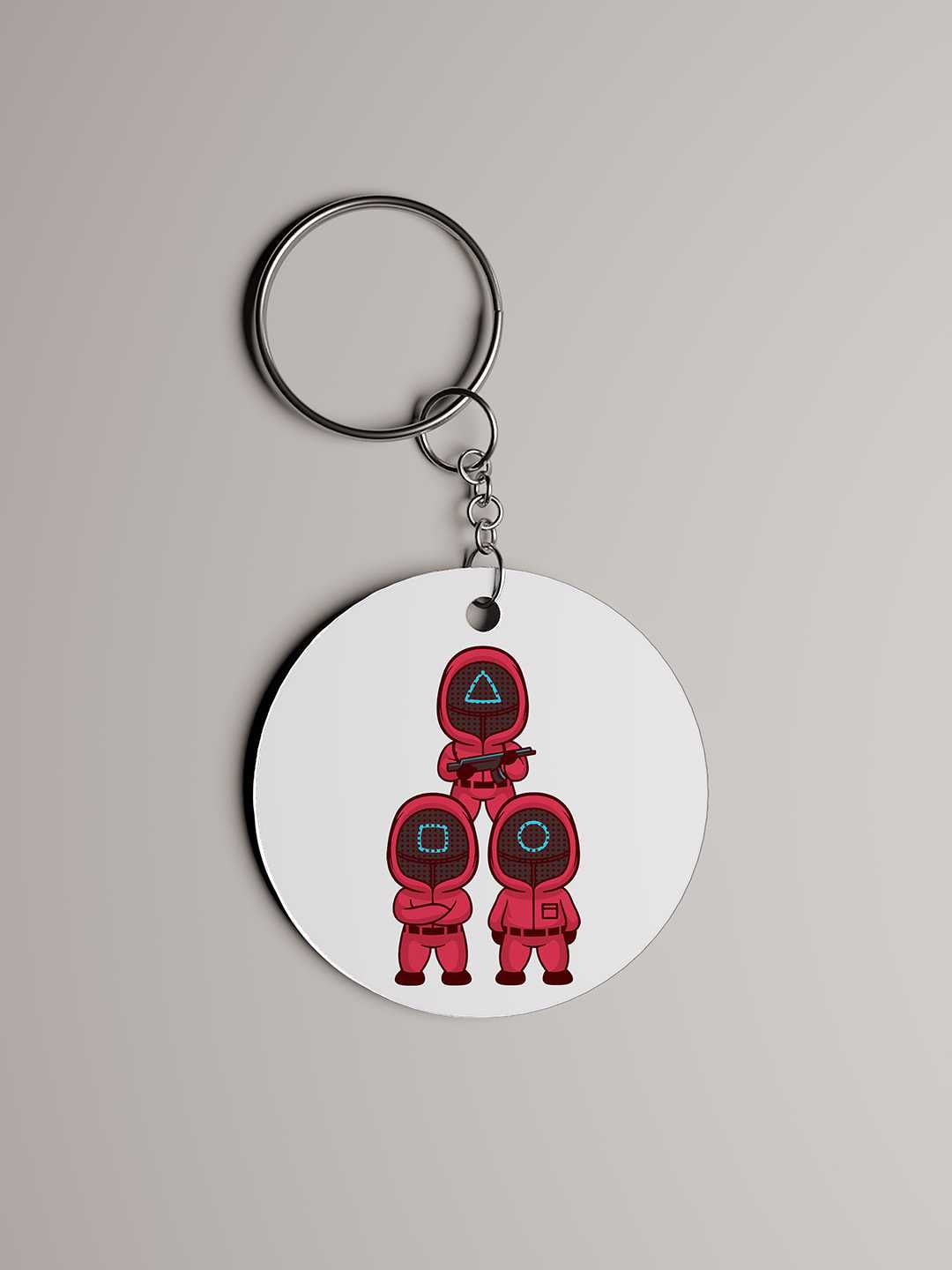 Squid Art Graphic Keychain