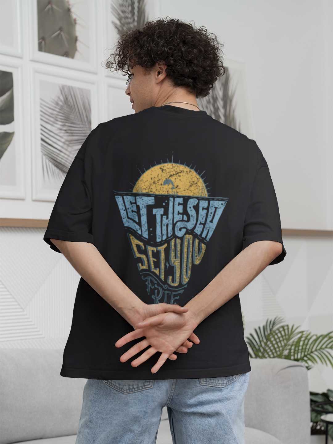 Let The Sea Set You Free Oversized Tee