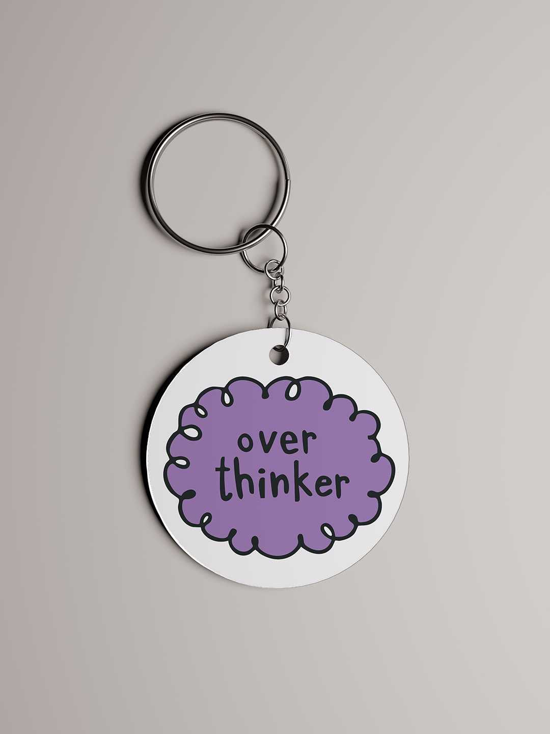 Over Thinker Graphic Keychain