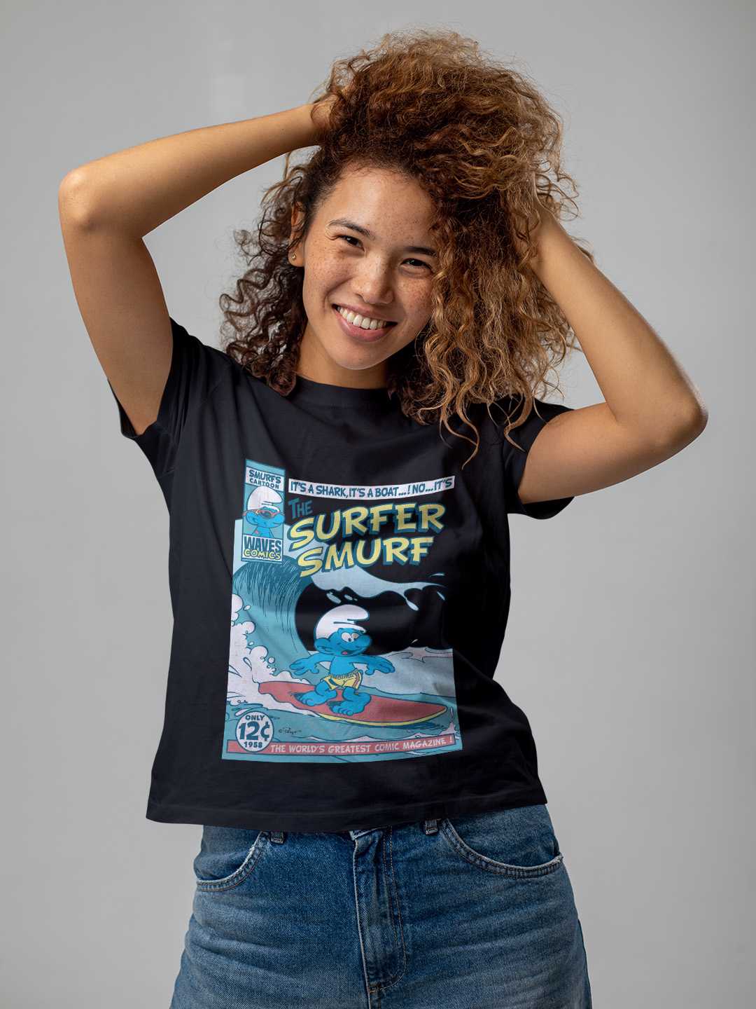 Surfer Smurf Regular Graphic Tee