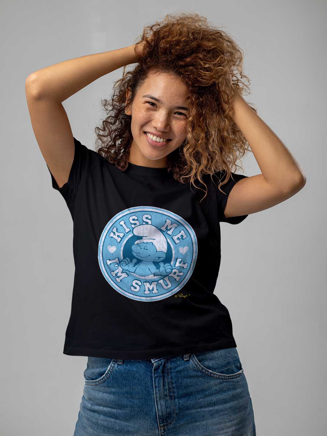 Kiss Me Smurf Unisex Regular Tee