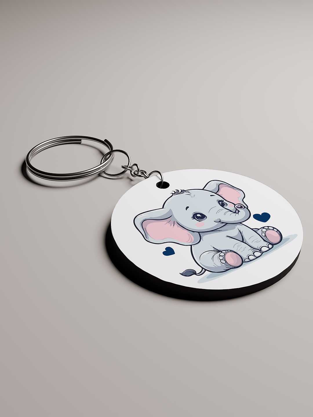 Baby Elephant Graphic Keychain