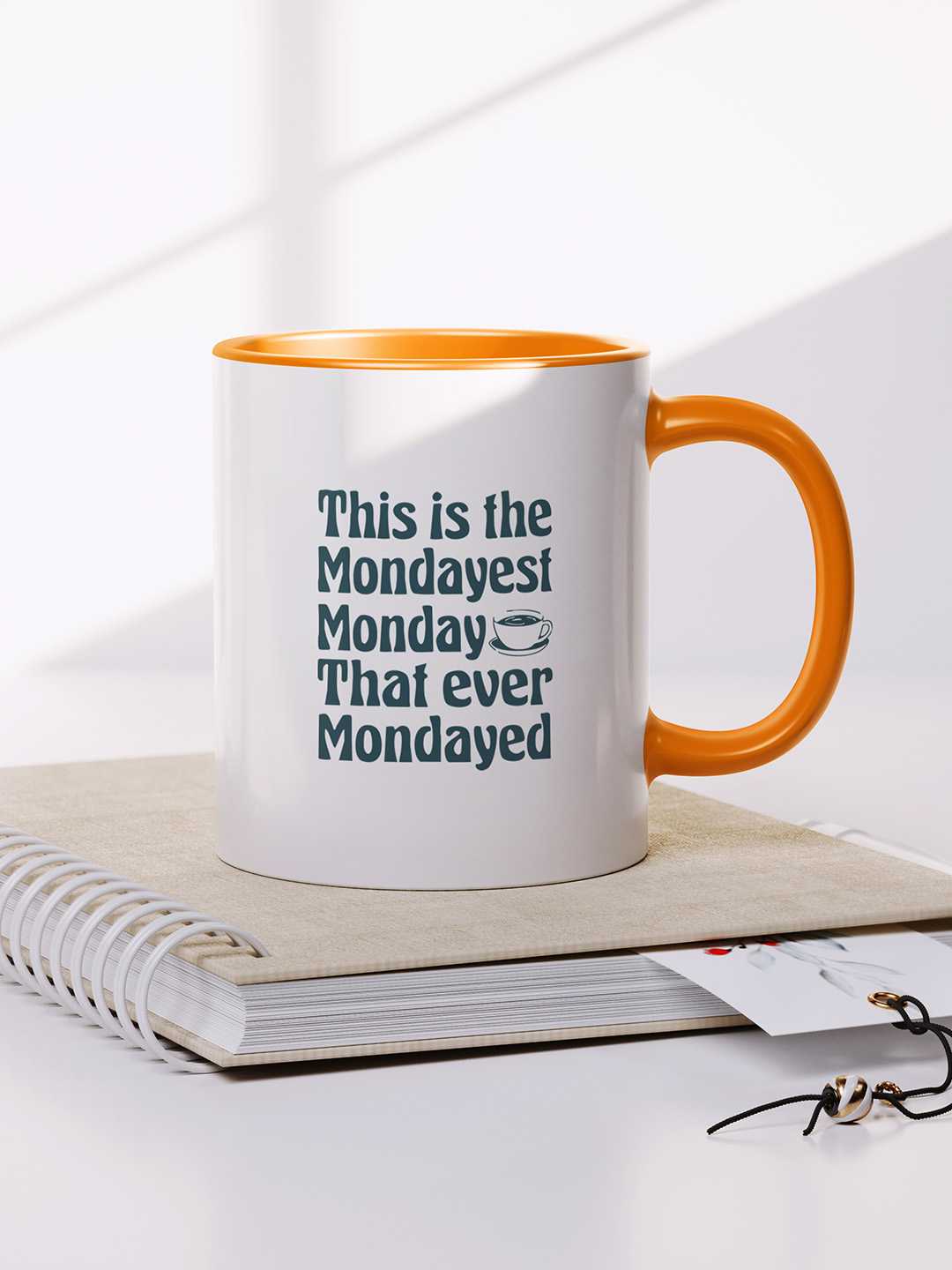 MONDAYEST MONDAY Graphic Printed Ceramic Mug