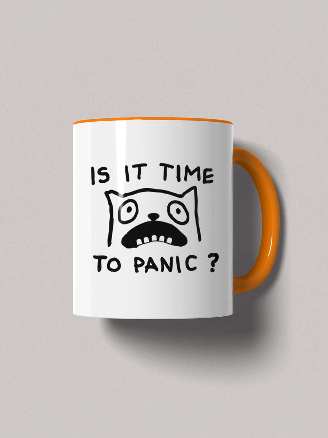 TIME TO PANIC Graphic Printed Ceramic Mug