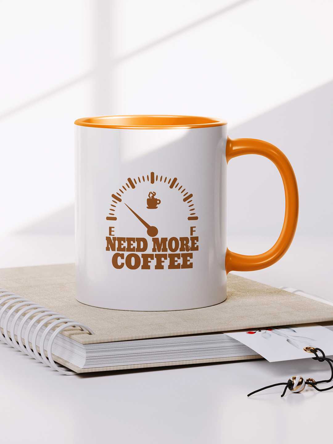 NEED MORE COFFEE Graphic Printed Ceramic Mug