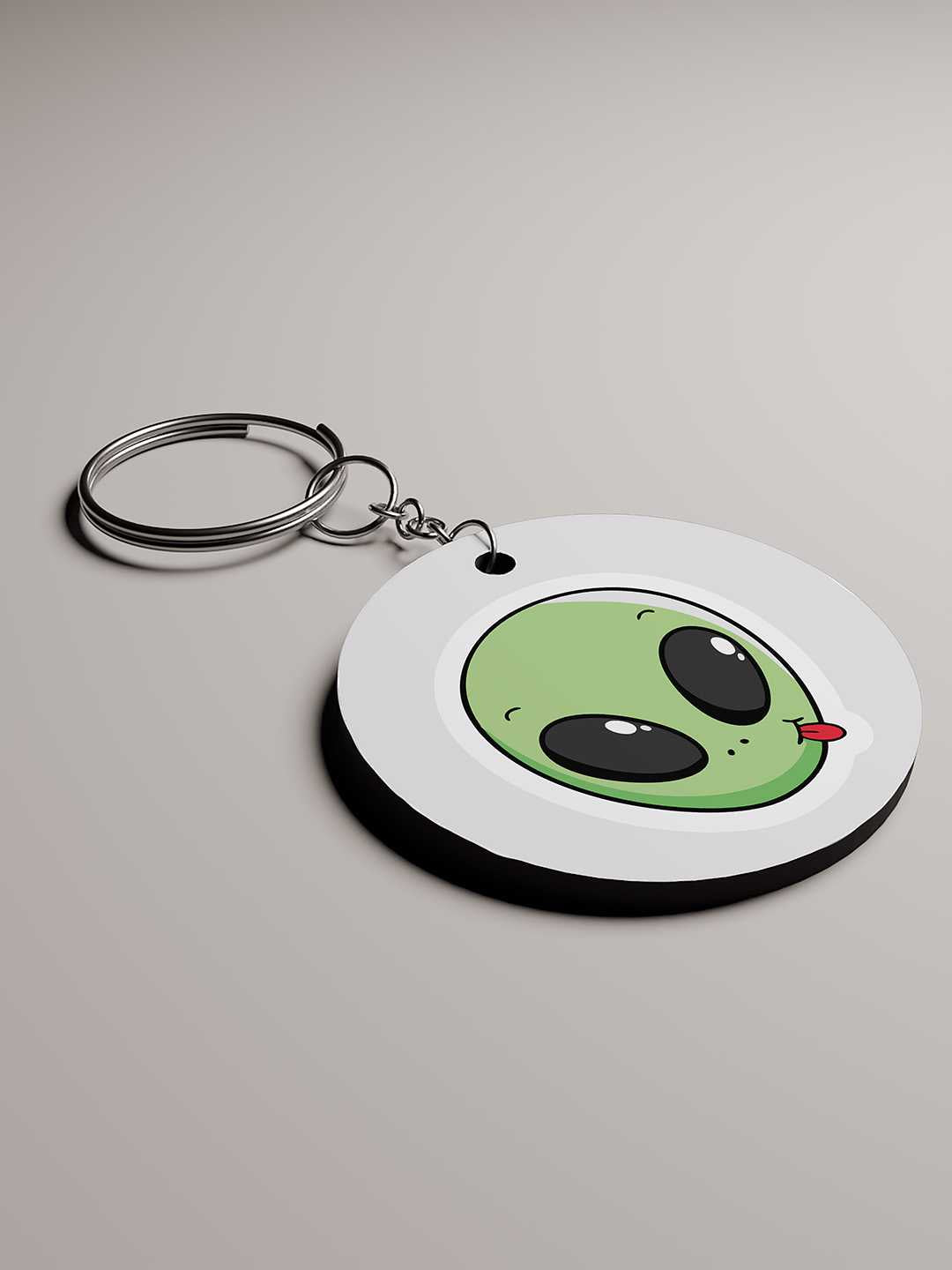 Funny Alien Graphic Keychain