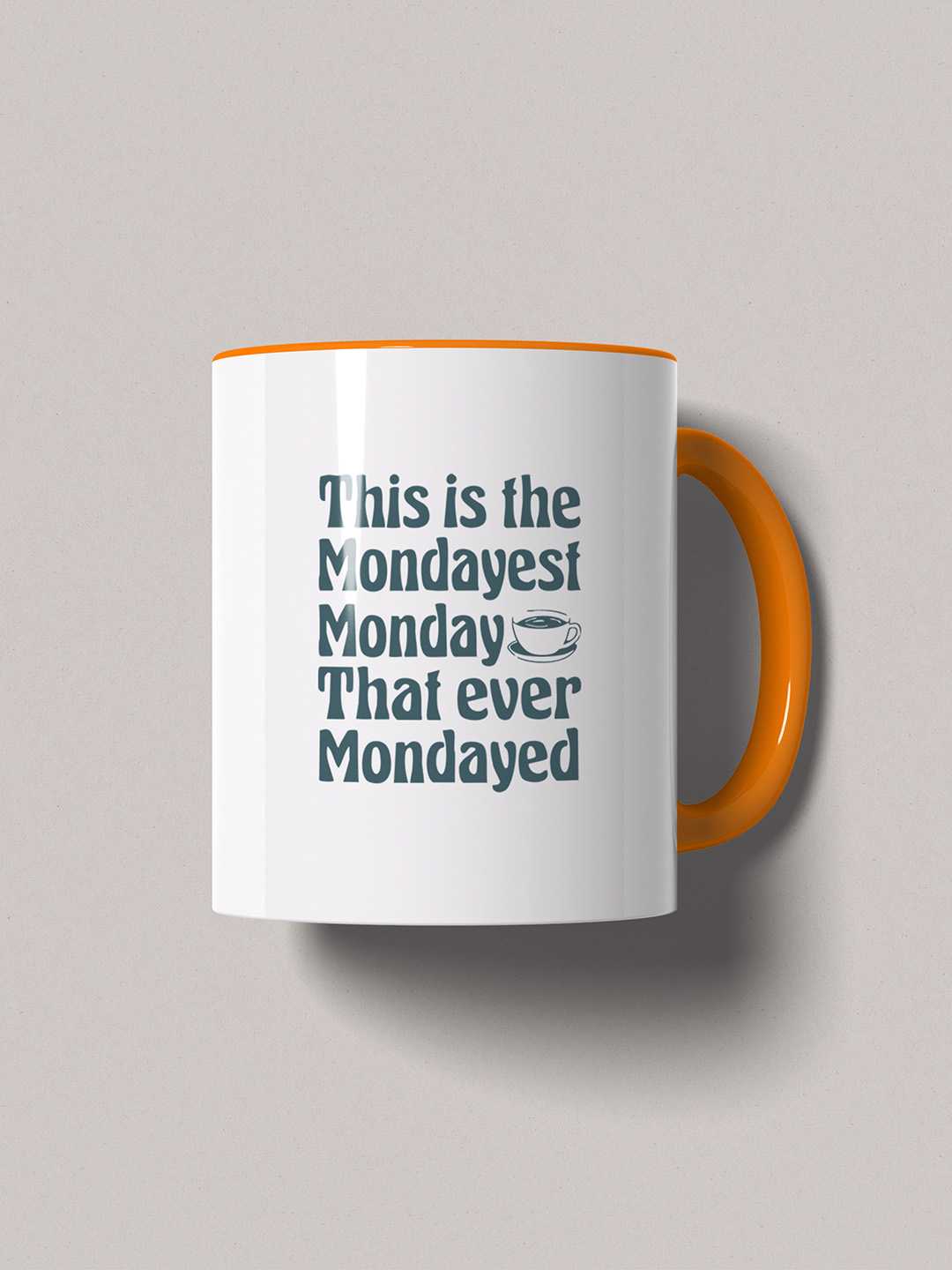 MONDAYEST MONDAY Graphic Printed Ceramic Mug