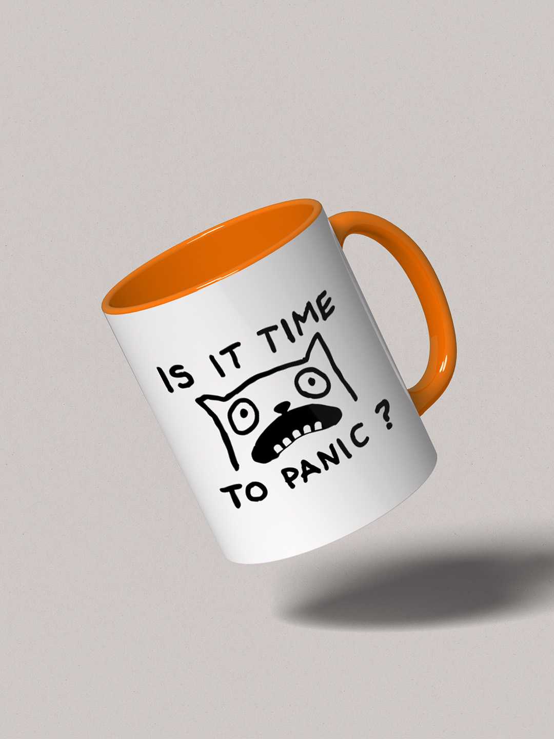 TIME TO PANIC Graphic Printed Ceramic Mug