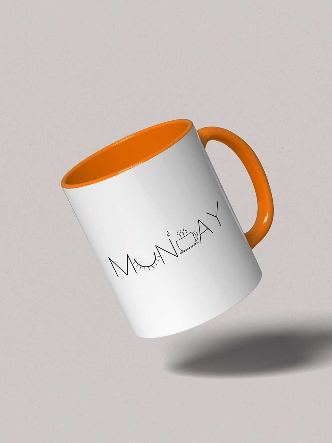MONDAY Graphic Printed Ceramic Mug