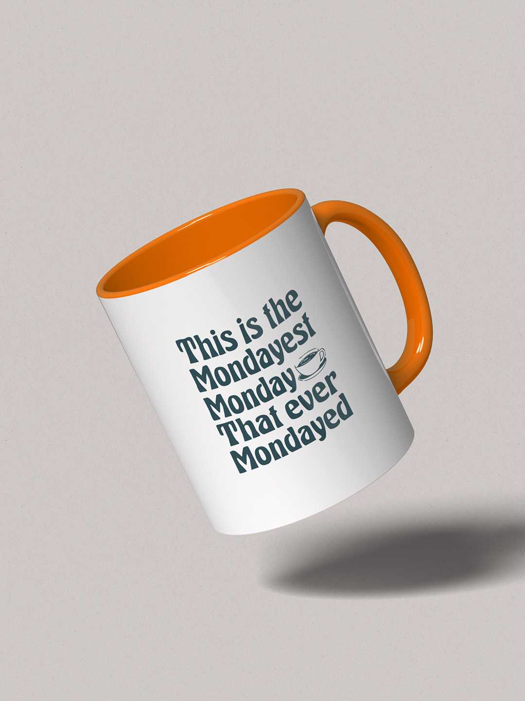 MONDAYEST MONDAY Graphic Printed Ceramic Mug