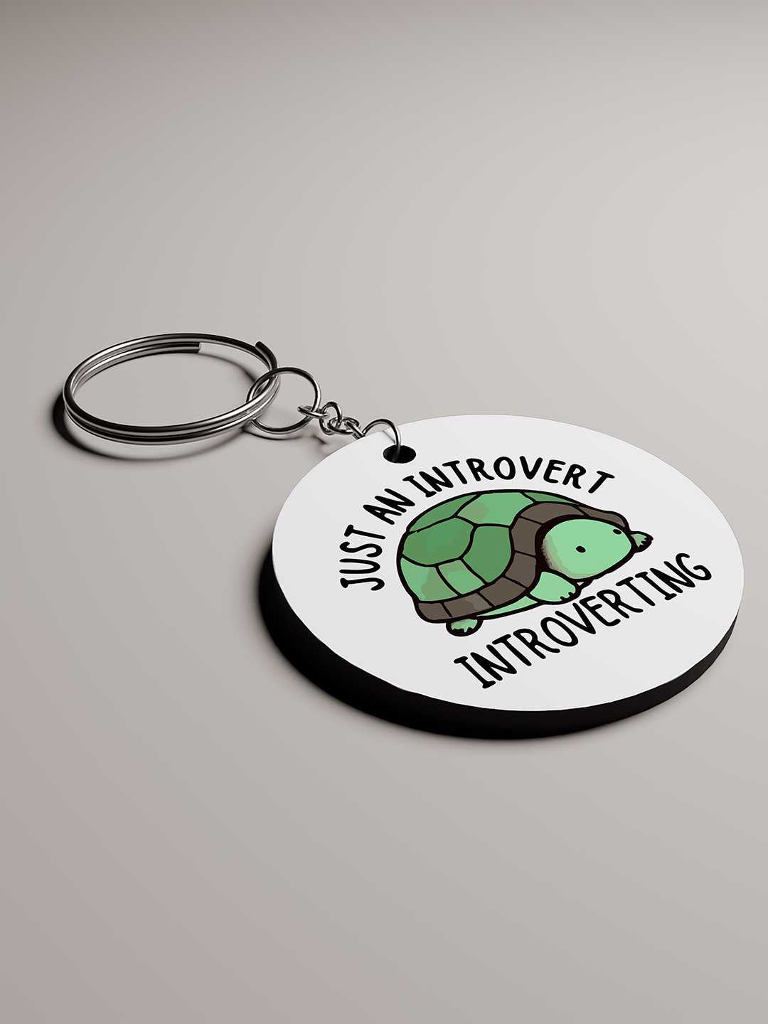 Introvert Graphic Keychain