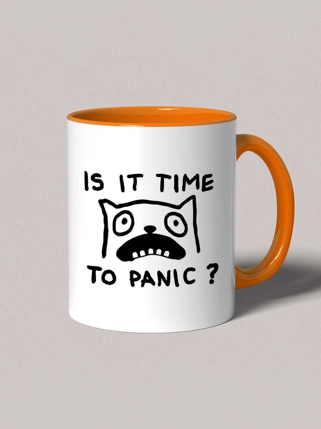 TIME TO PANIC Graphic Printed Ceramic Mug