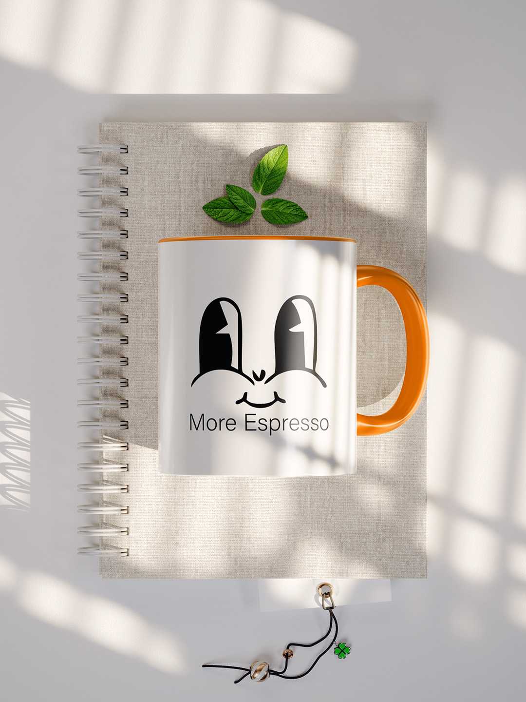 MORE ESPRESSO Graphic Printed Ceramic Mug