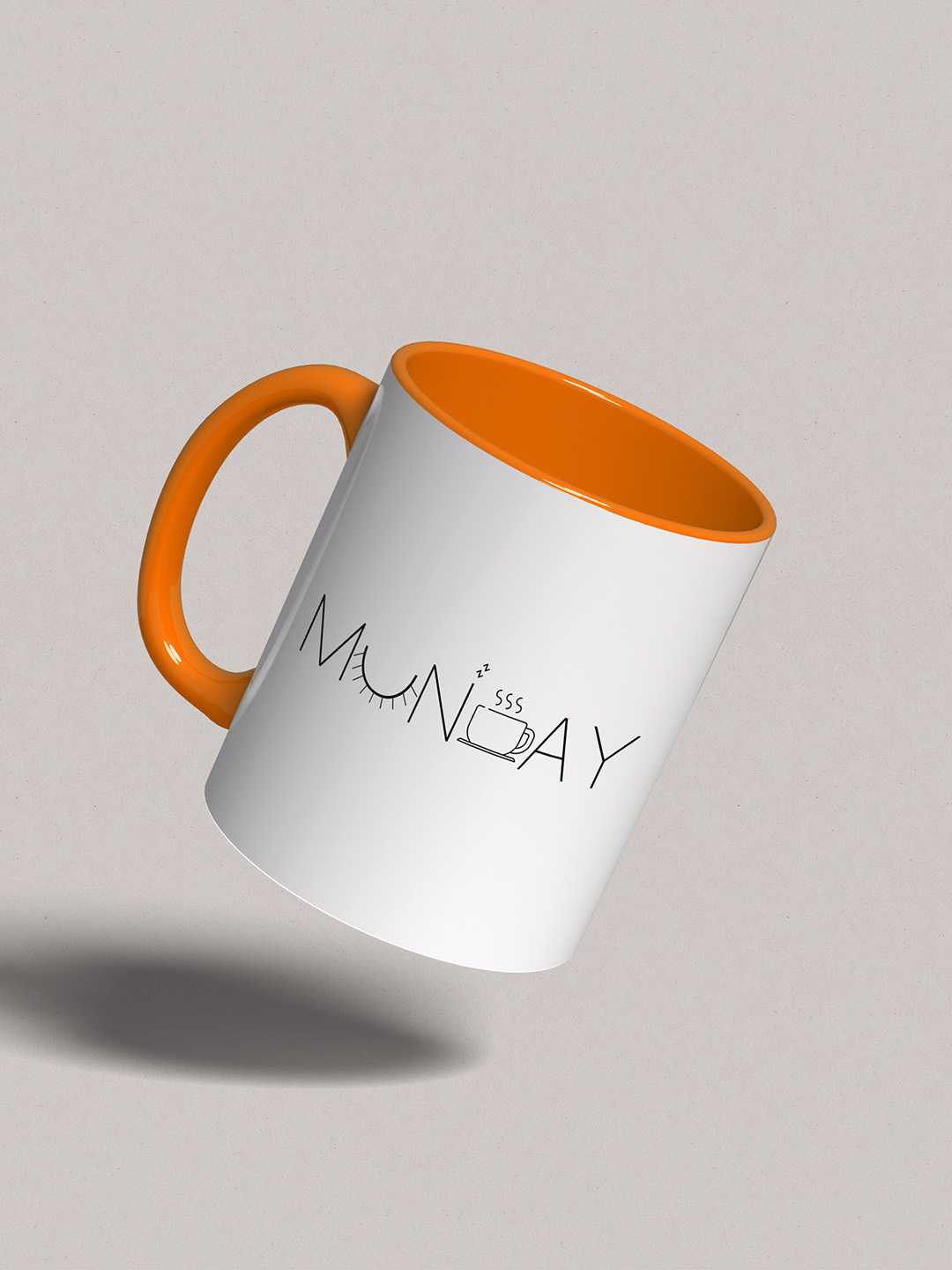 MONDAY Graphic Printed Ceramic Mug