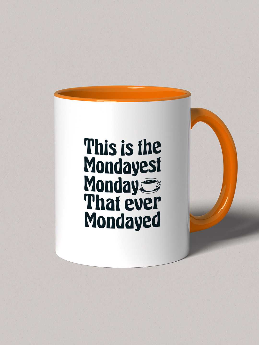 MONDAYEST MONDAY Graphic Printed Ceramic Mug