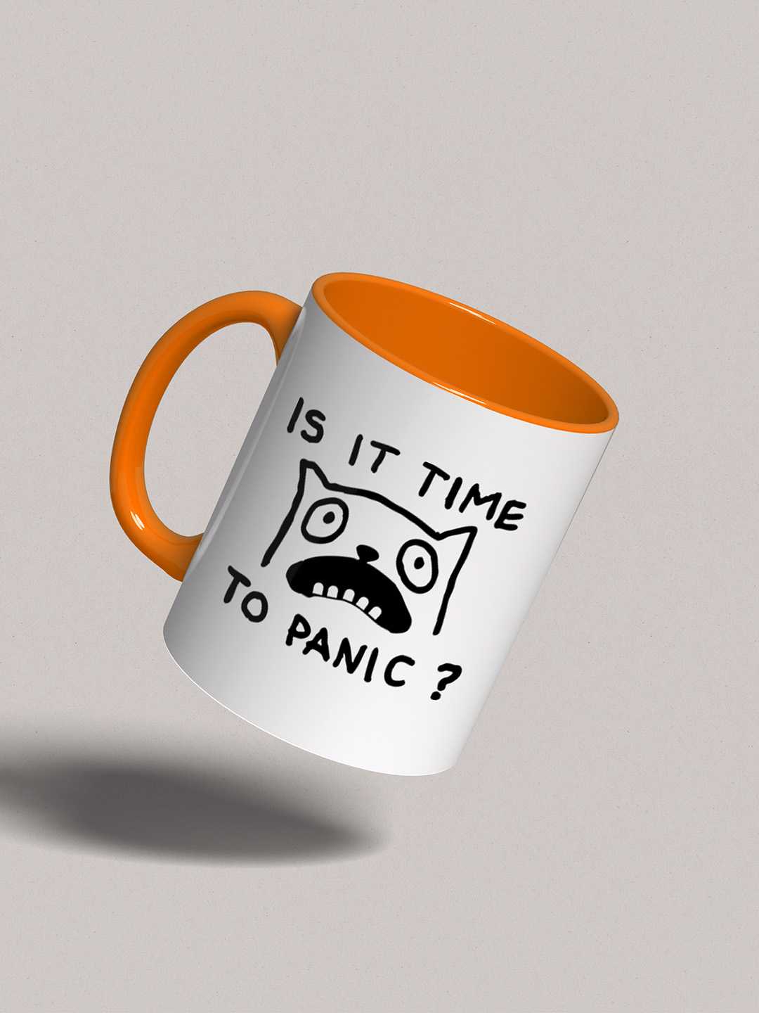 TIME TO PANIC Graphic Printed Ceramic Mug