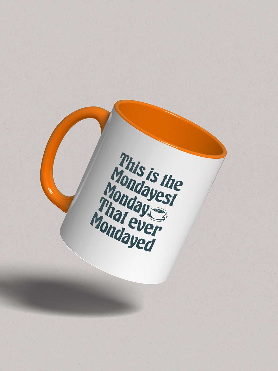 MONDAYEST MONDAY Graphic Printed Ceramic Mug