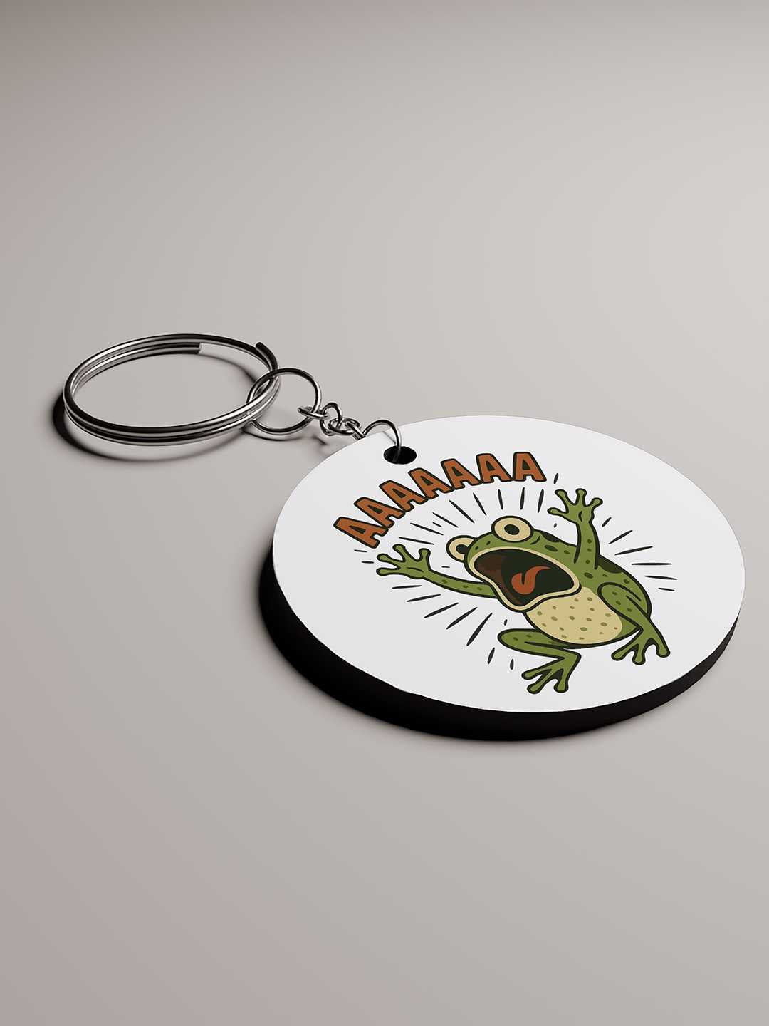 Frog Art Graphic Keychain