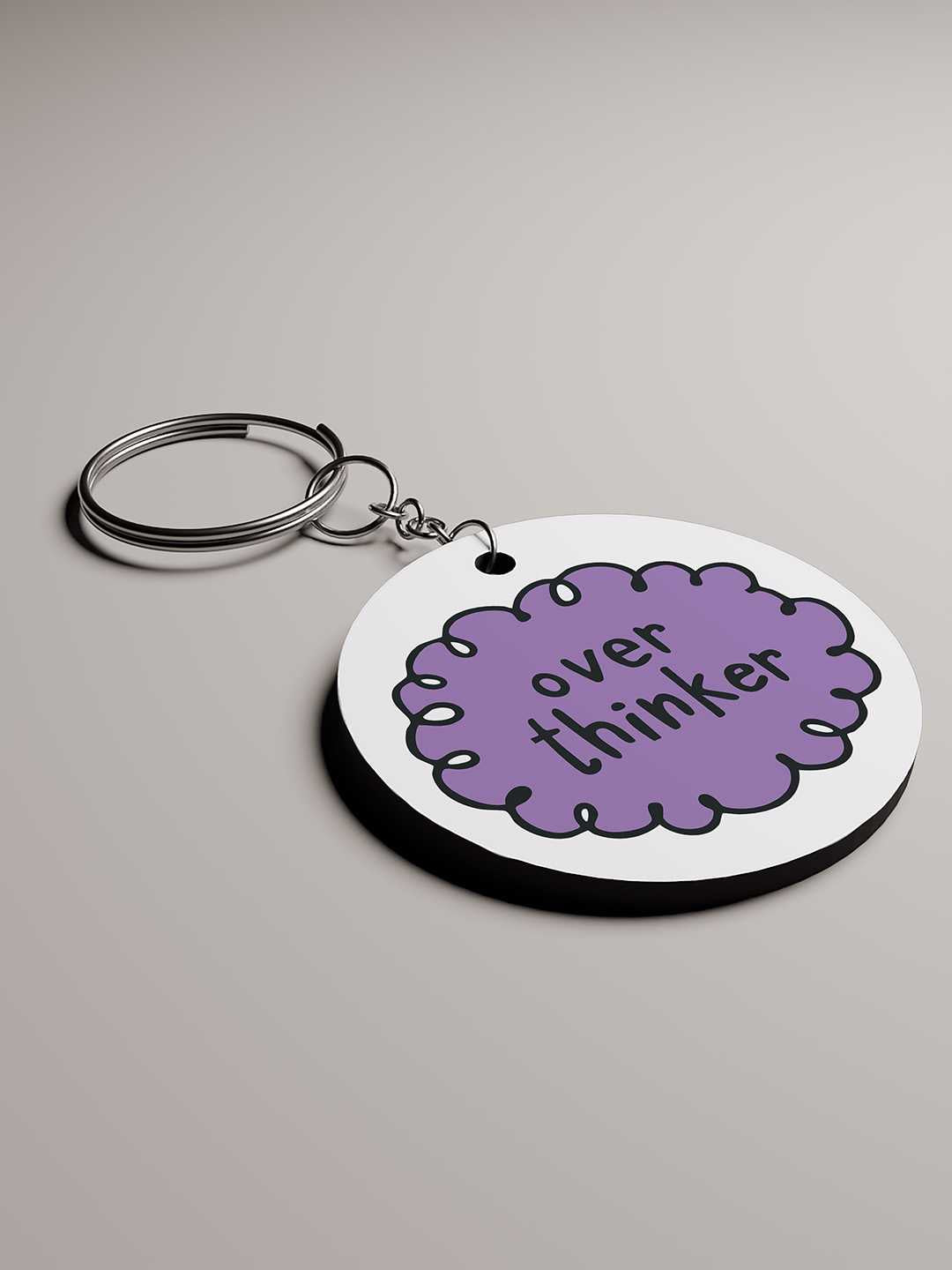 Over Thinker Graphic Keychain