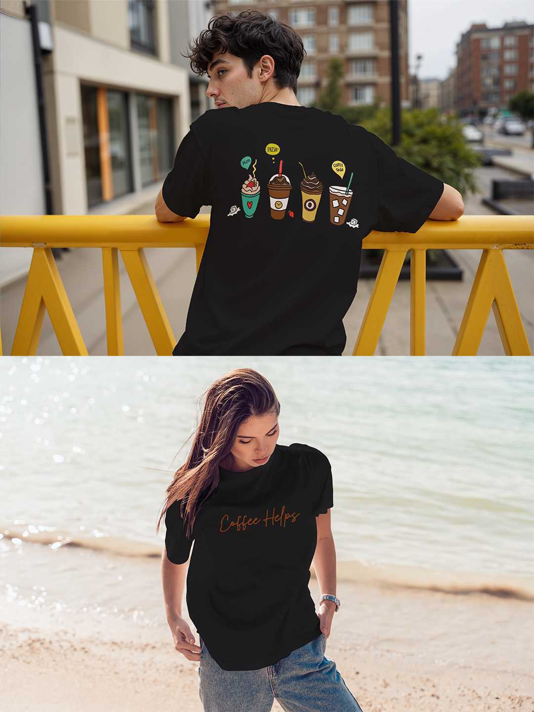 Coffee Helps Oversized Tee
