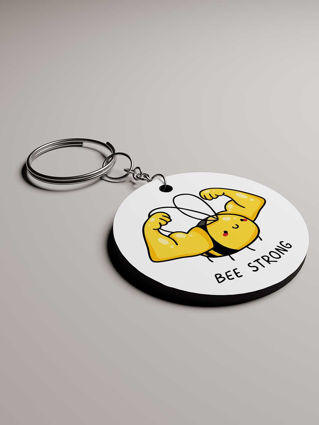Bee Strong Graphic Keychain