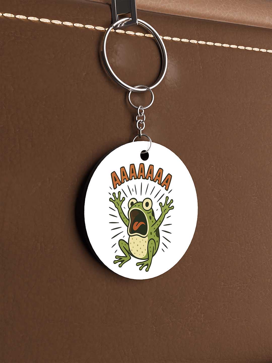 Frog Art Graphic Keychain
