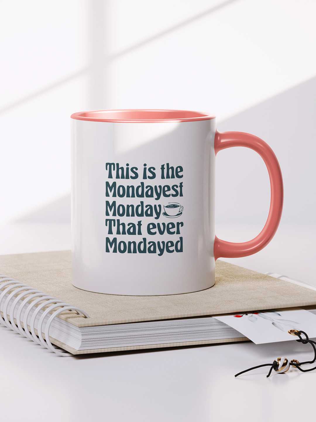 MONDAYEST MONDAY Graphic Printed Ceramic Mug