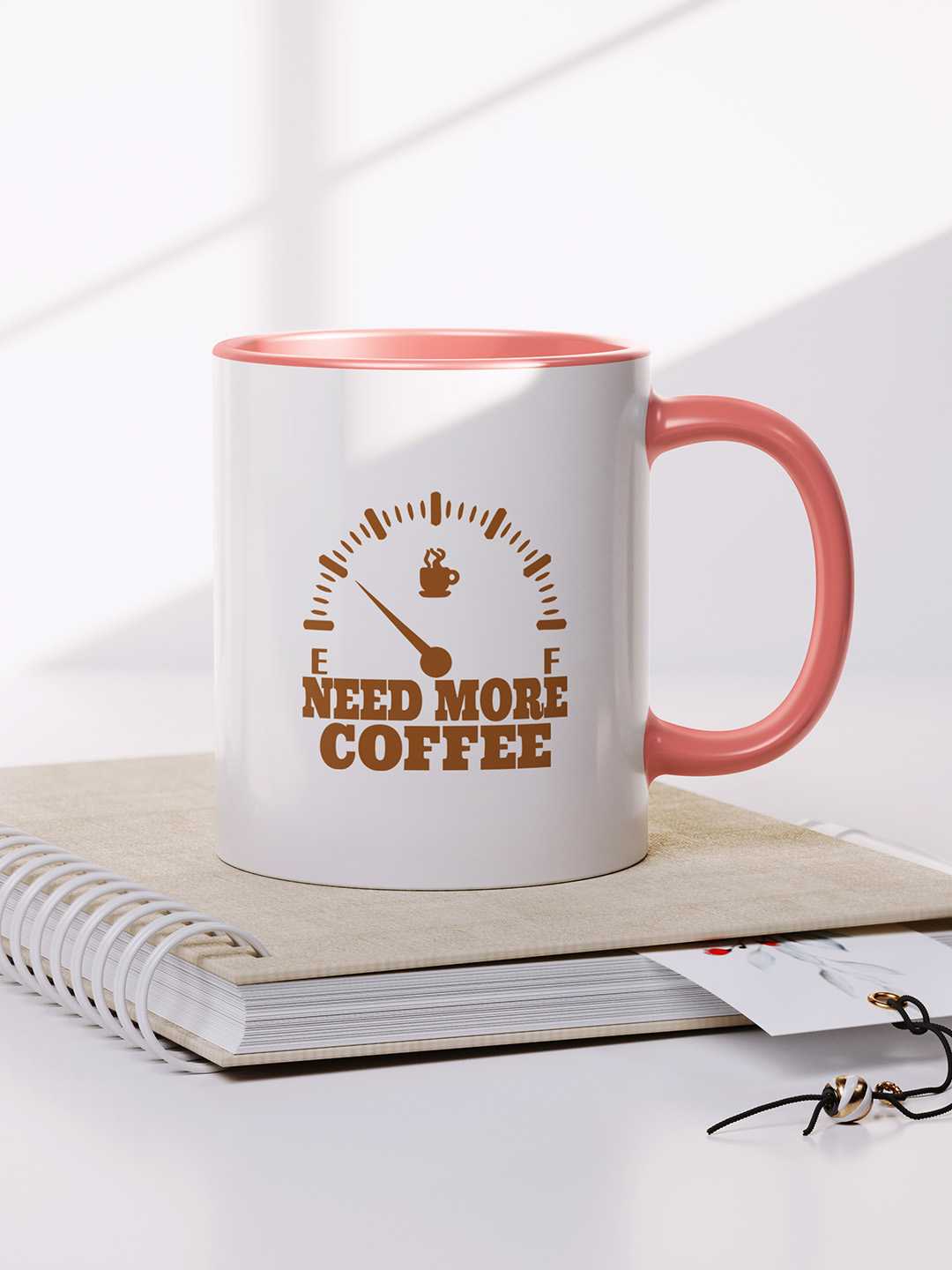 NEED MORE COFFEE Graphic Printed Ceramic Mug