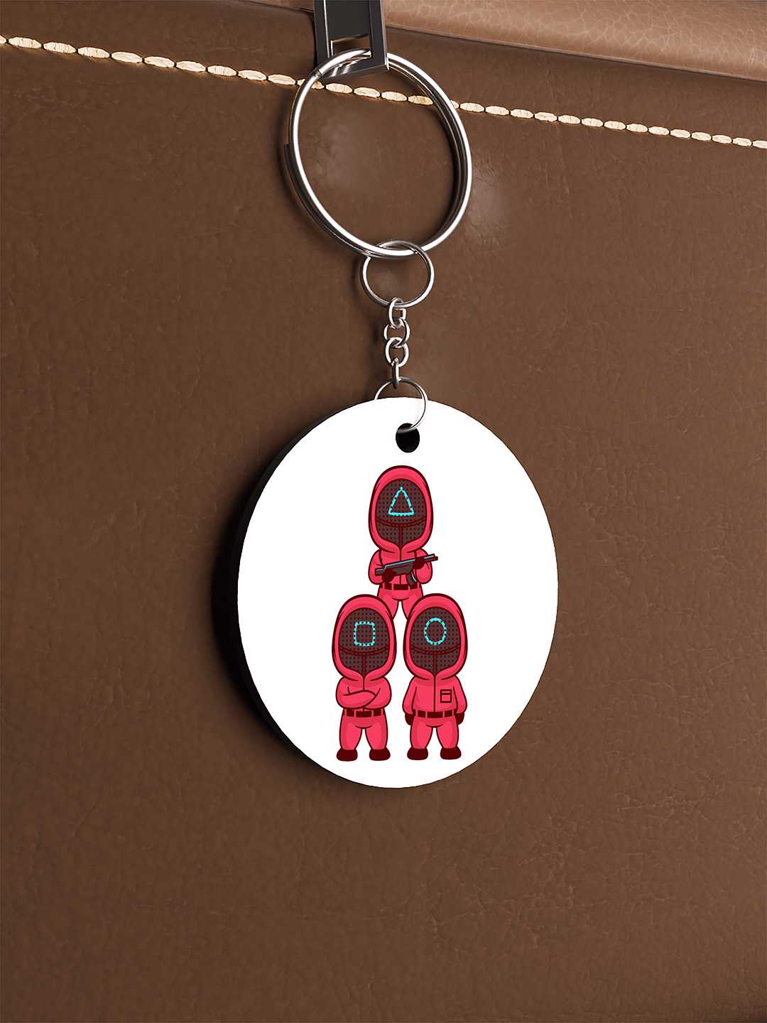 Squid Art Graphic Keychain