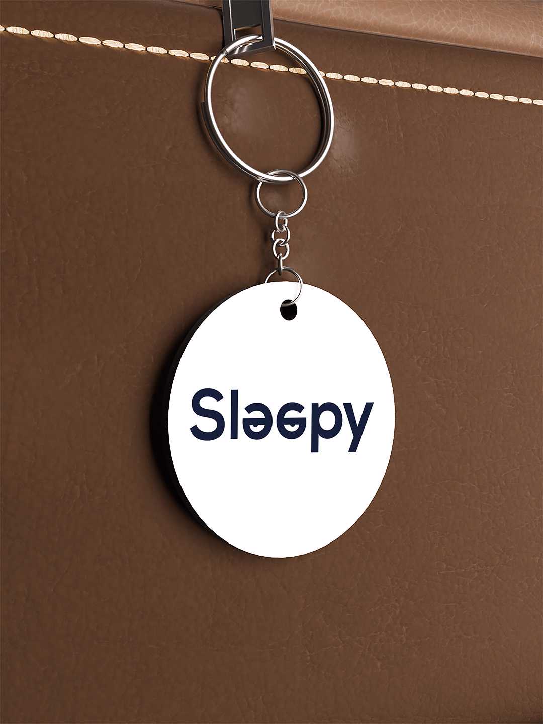 Sleepy Graphic Keychain