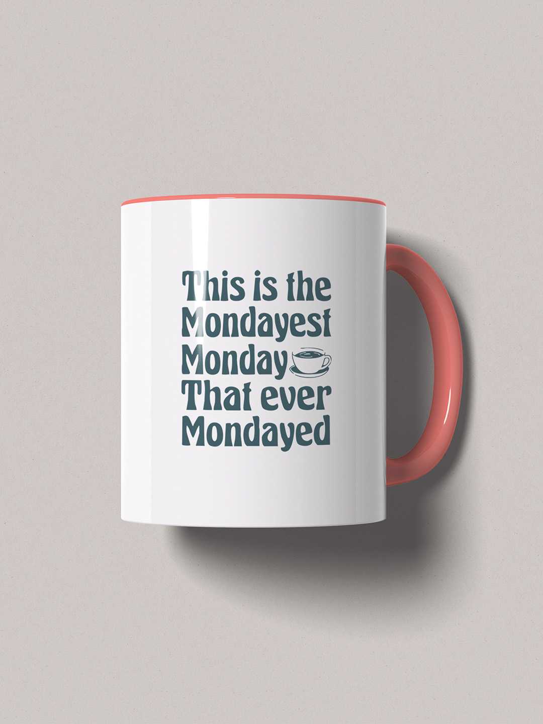 MONDAYEST MONDAY Graphic Printed Ceramic Mug