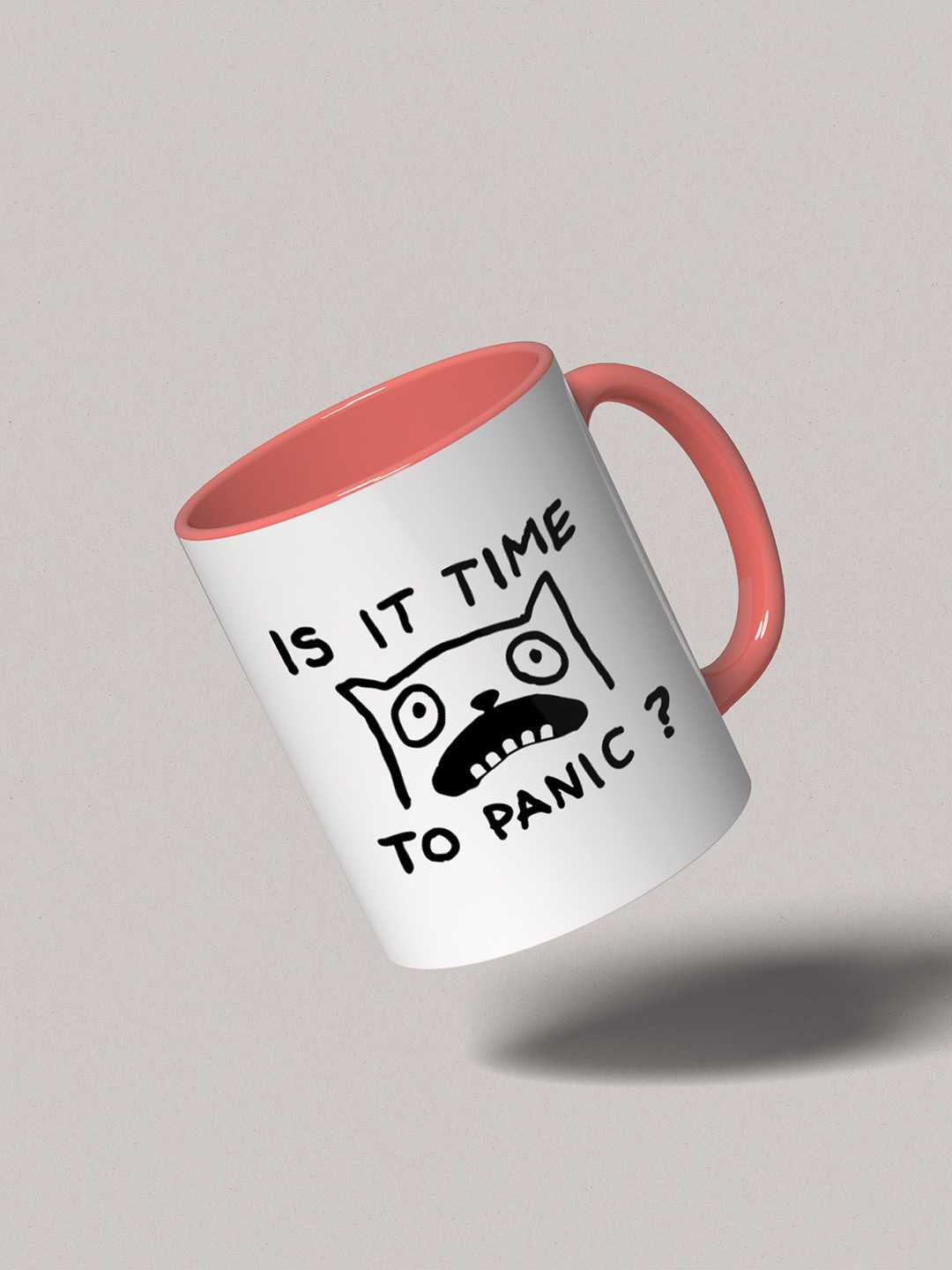 TIME TO PANIC Graphic Printed Ceramic Mug