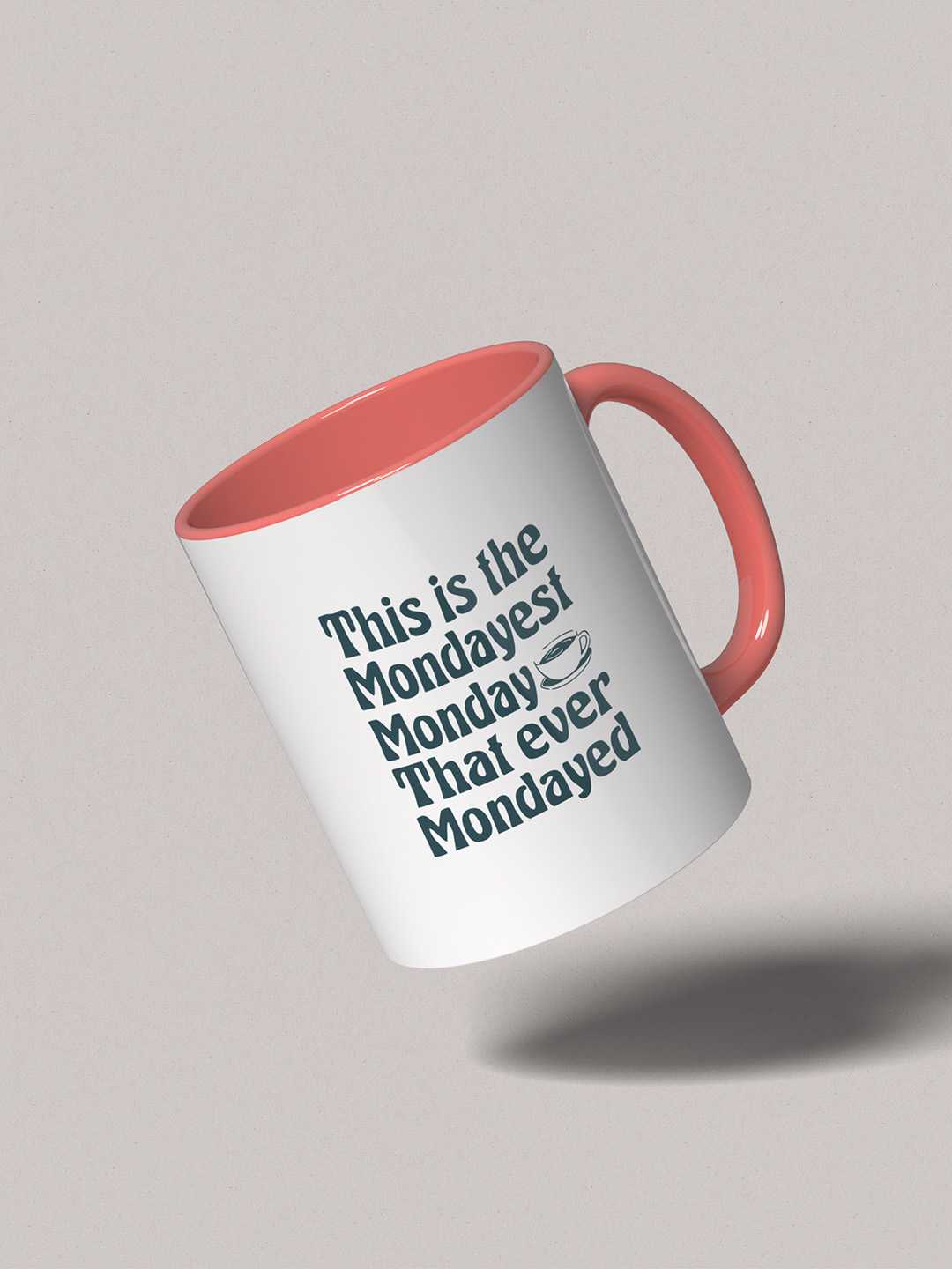 MONDAYEST MONDAY Graphic Printed Ceramic Mug