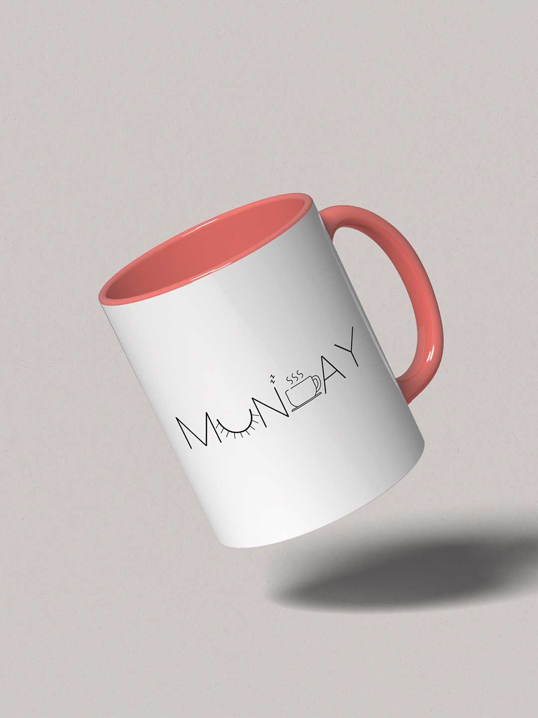 MONDAY Graphic Printed Ceramic Mug