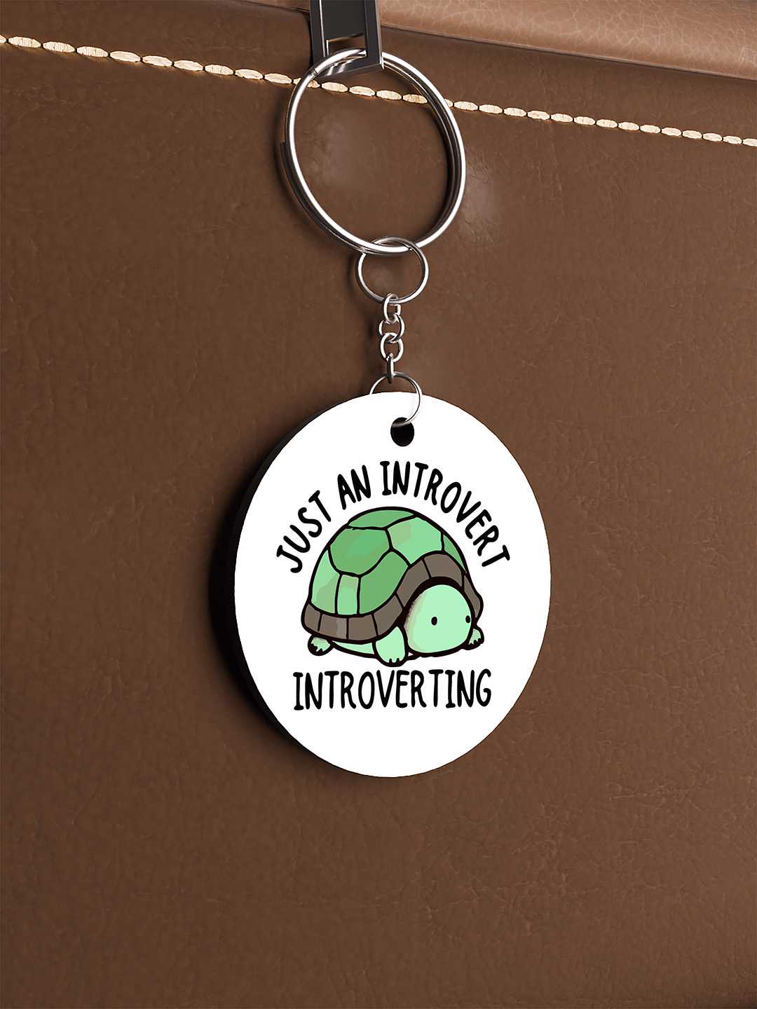 Introvert Graphic Keychain