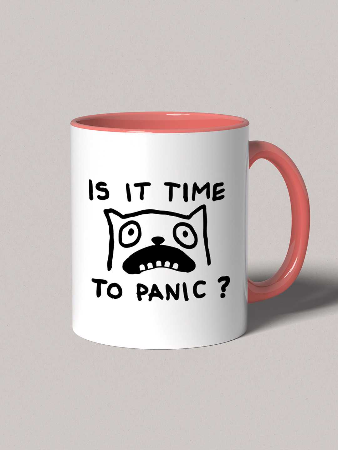 TIME TO PANIC Graphic Printed Ceramic Mug