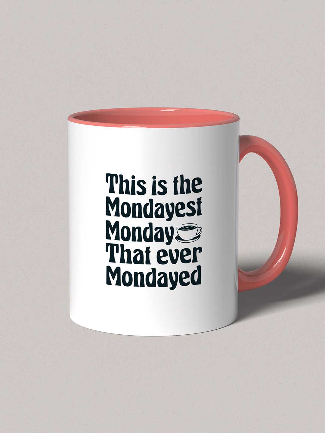 MONDAYEST MONDAY Graphic Printed Ceramic Mug