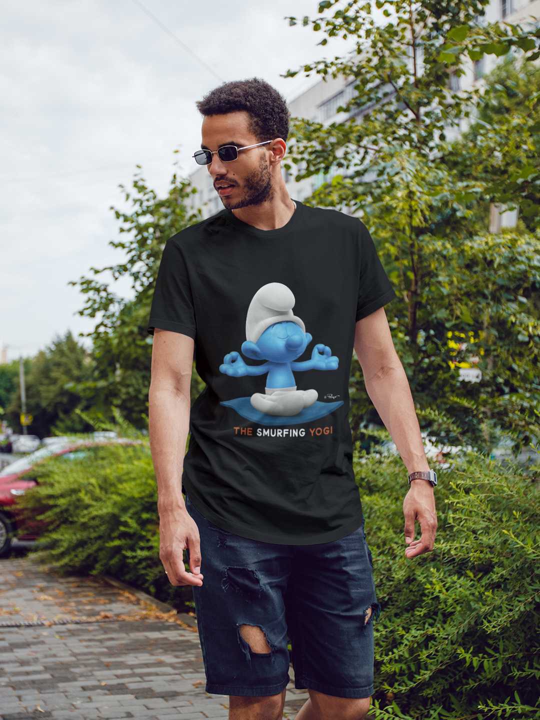 The Smurfing Yogi Regular Graphic Tee