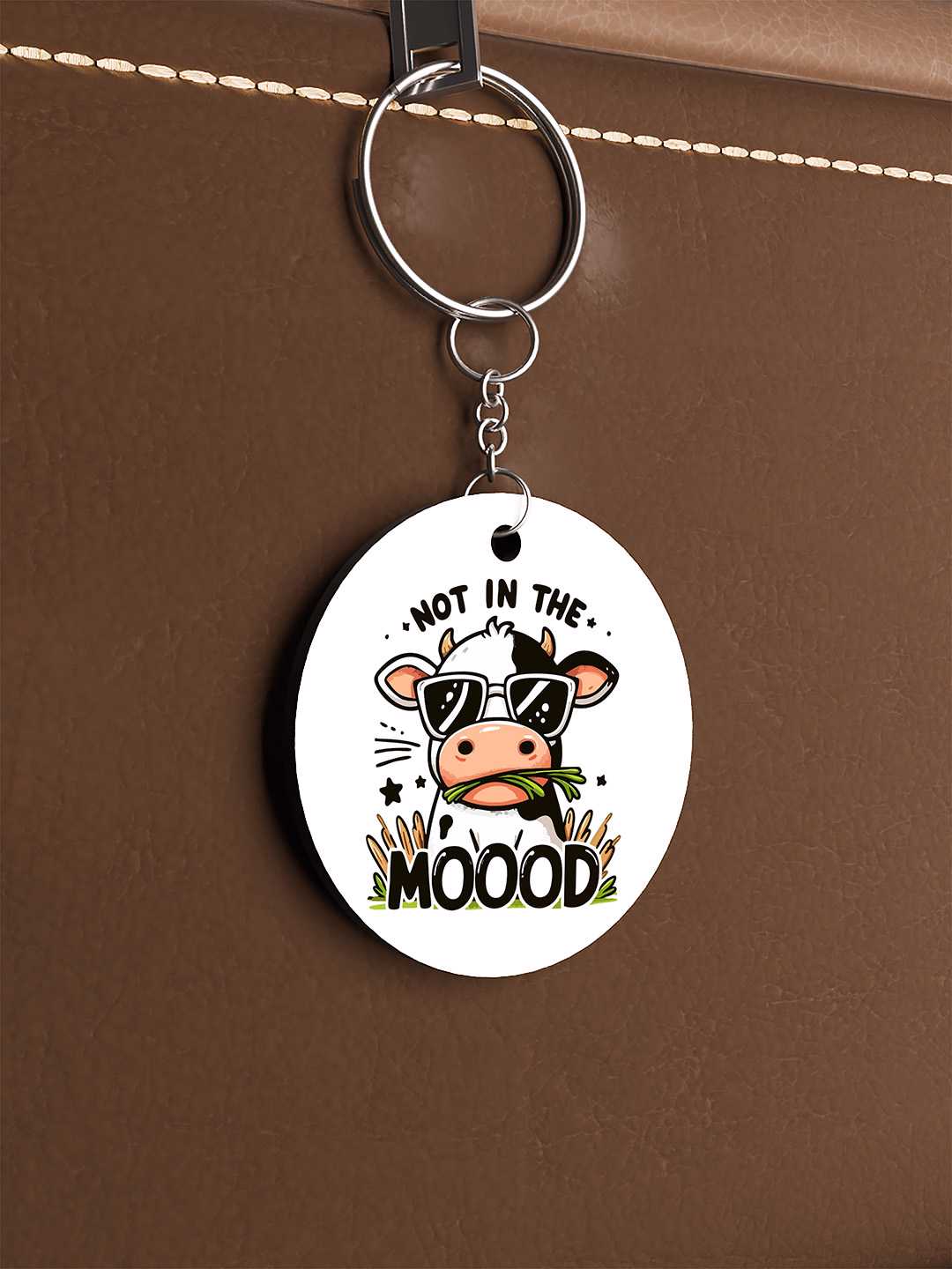 Not in the Mooood Graphic Keychain