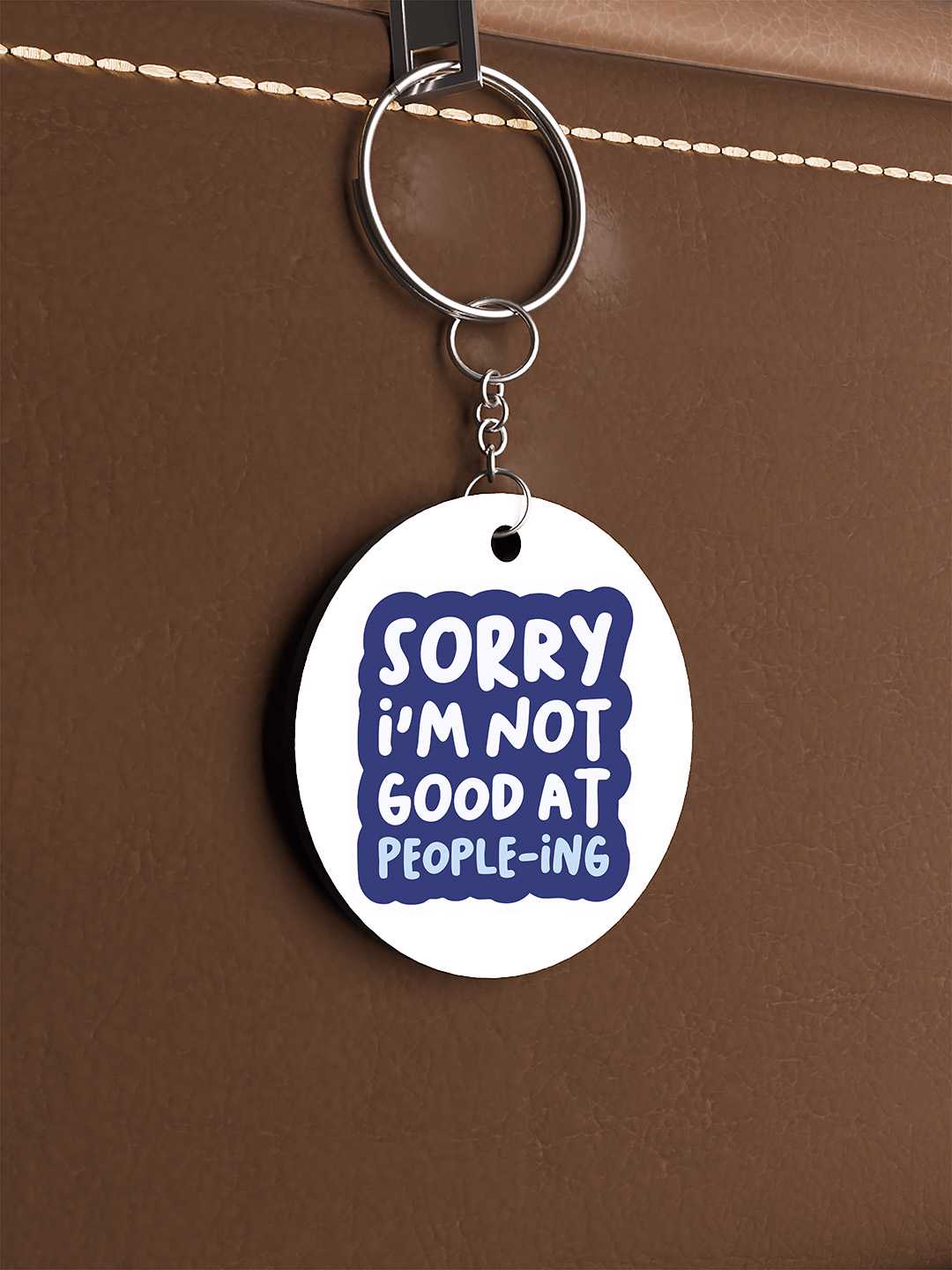 Good at People-ing Graphic Keychain