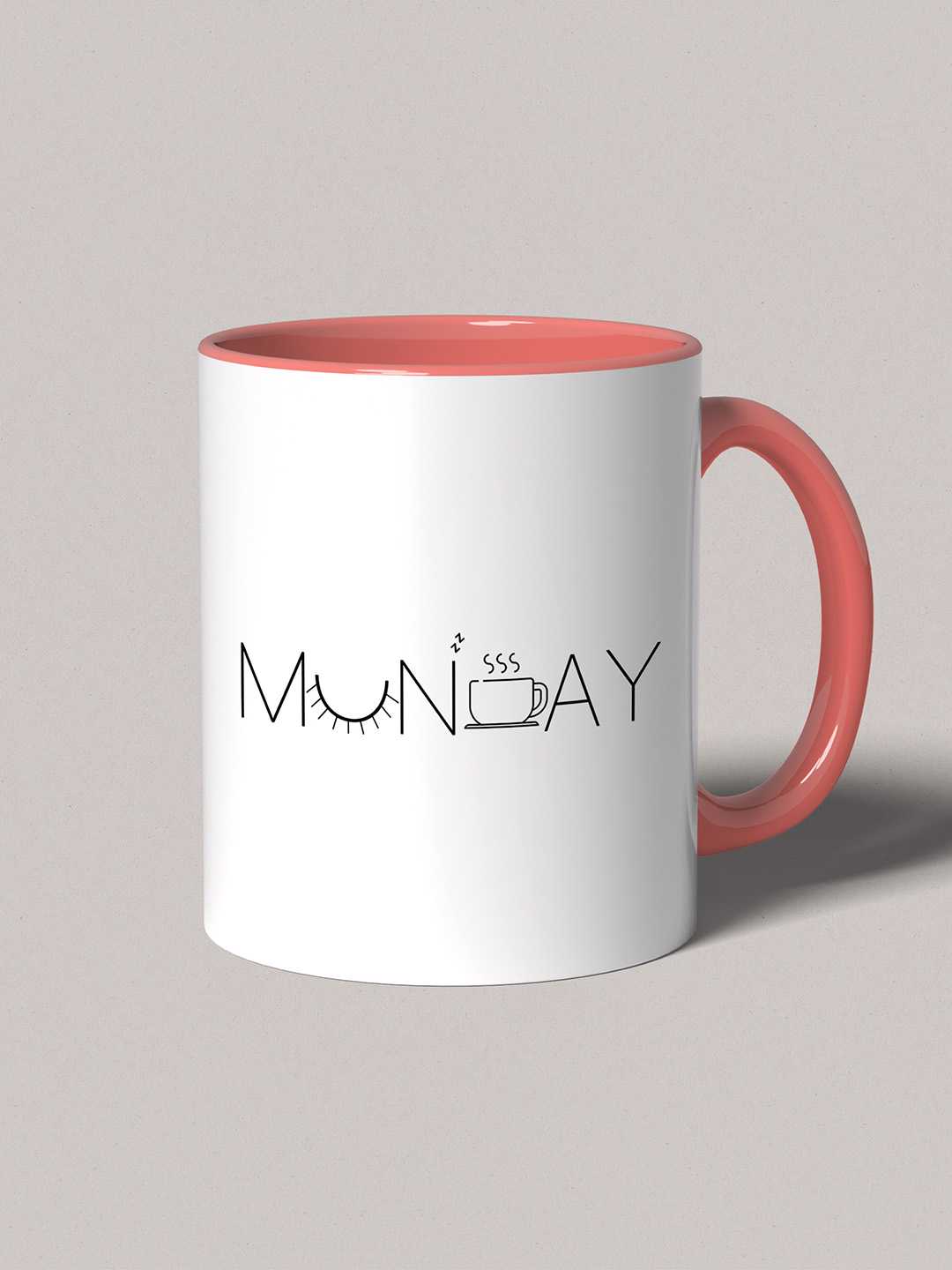 MONDAY Graphic Printed Ceramic Mug