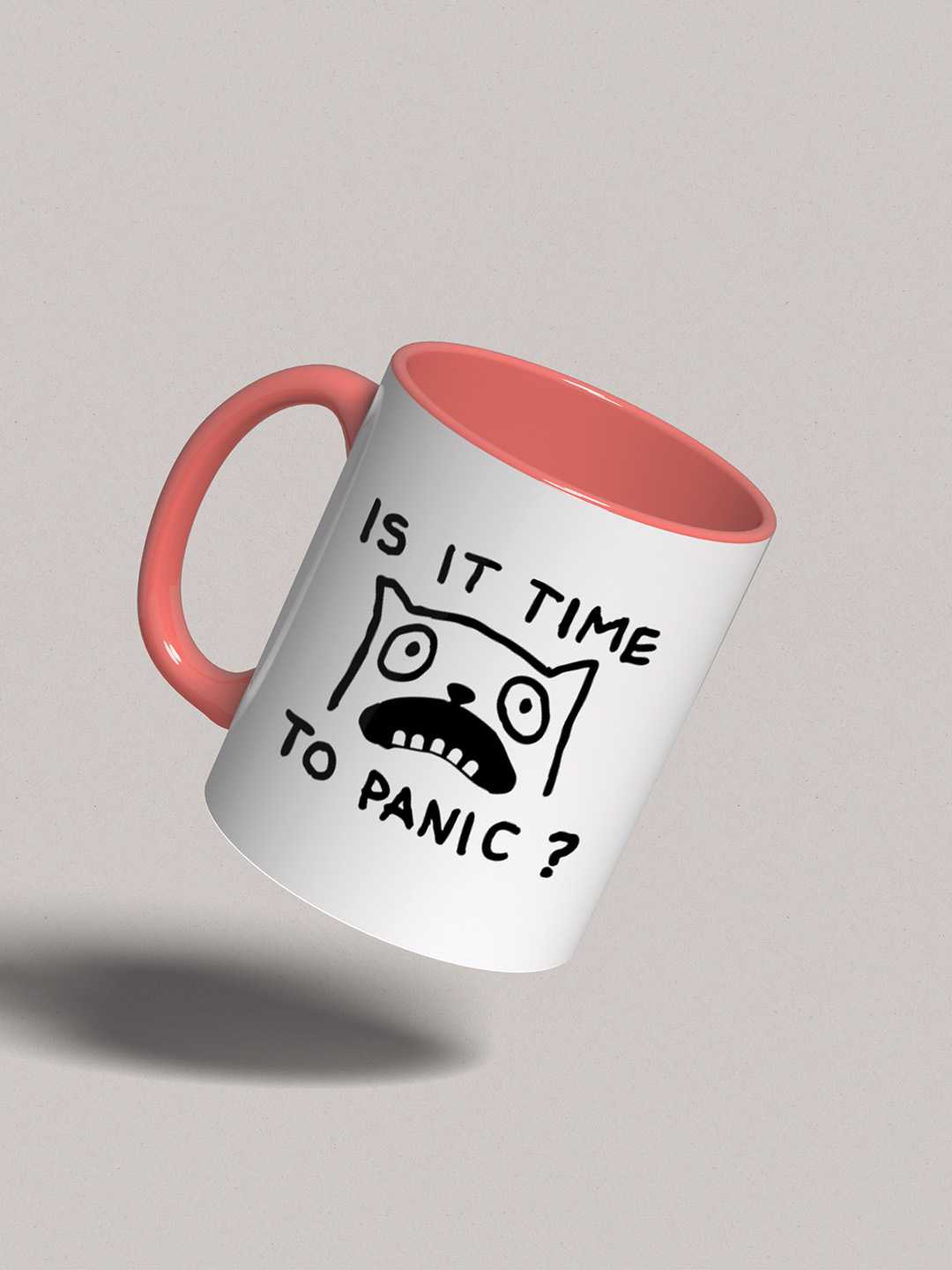 TIME TO PANIC Graphic Printed Ceramic Mug