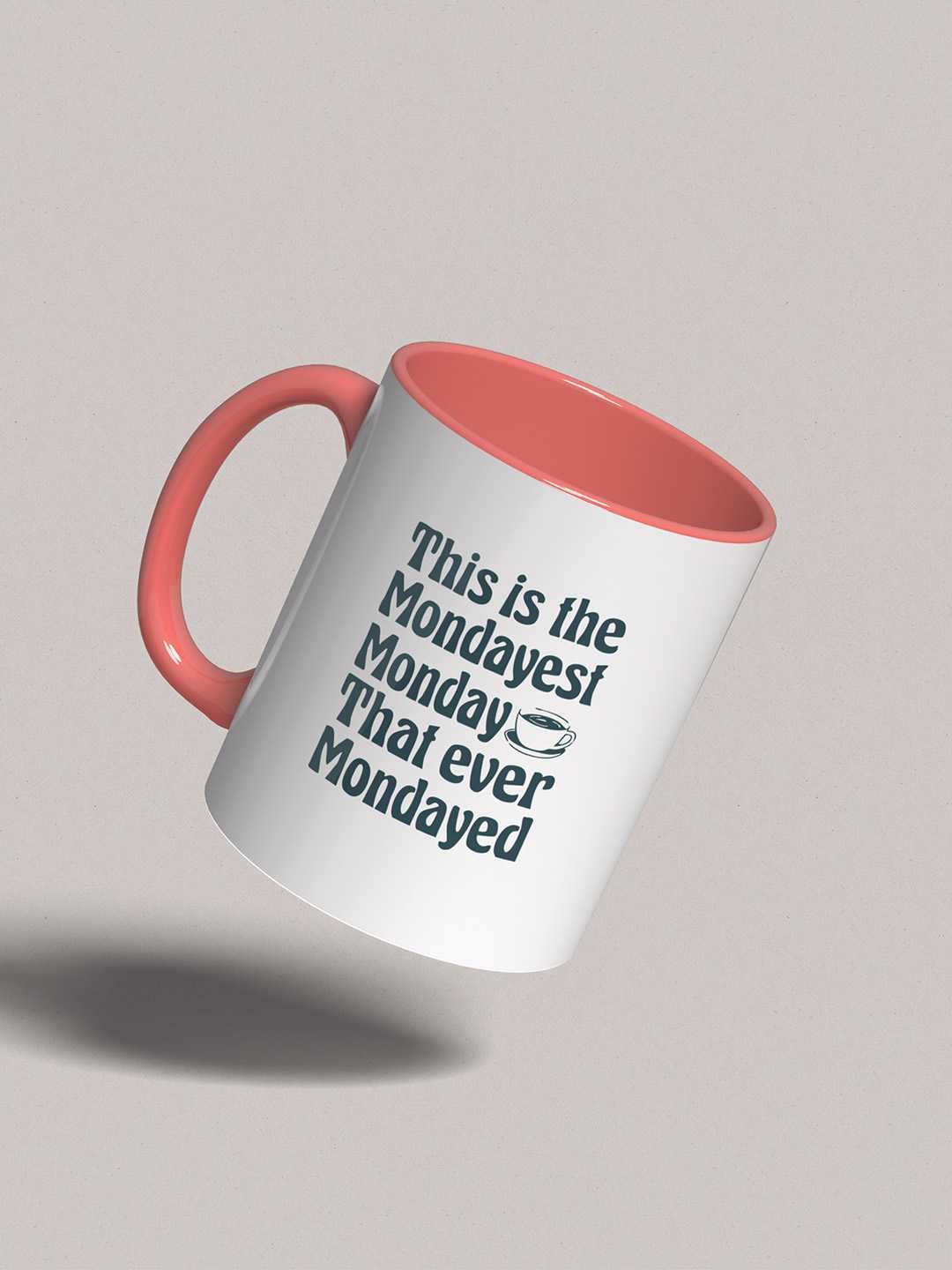 MONDAYEST MONDAY Graphic Printed Ceramic Mug