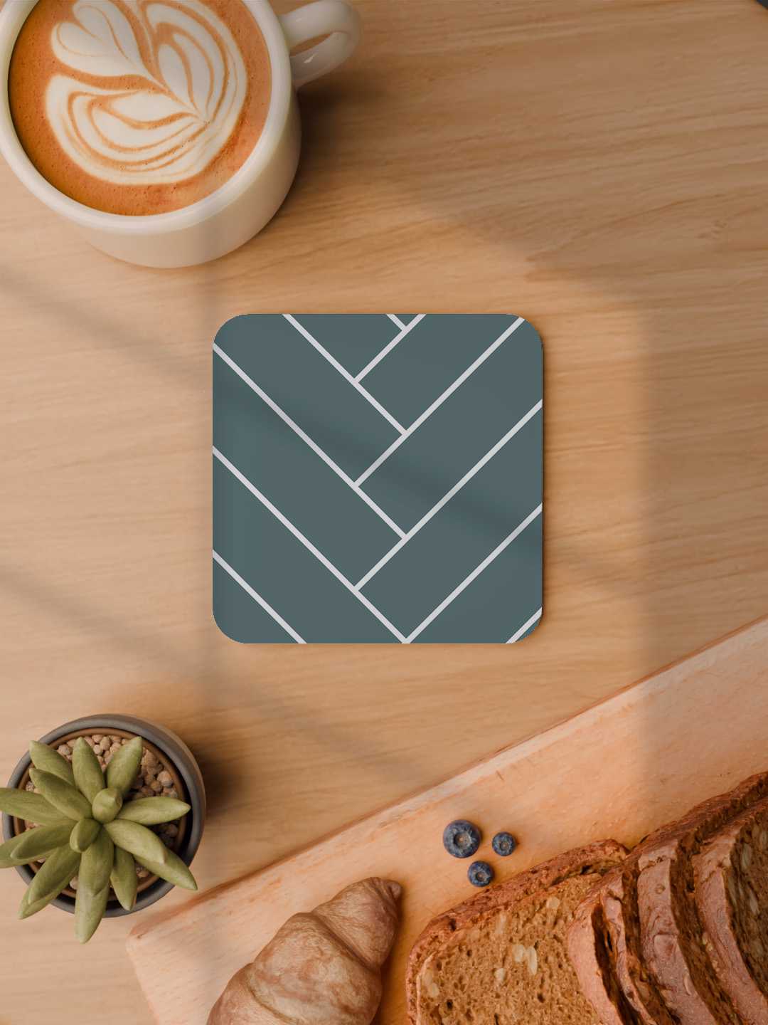 Pastel Geometry Art Graphic Coasters - Pack of 6