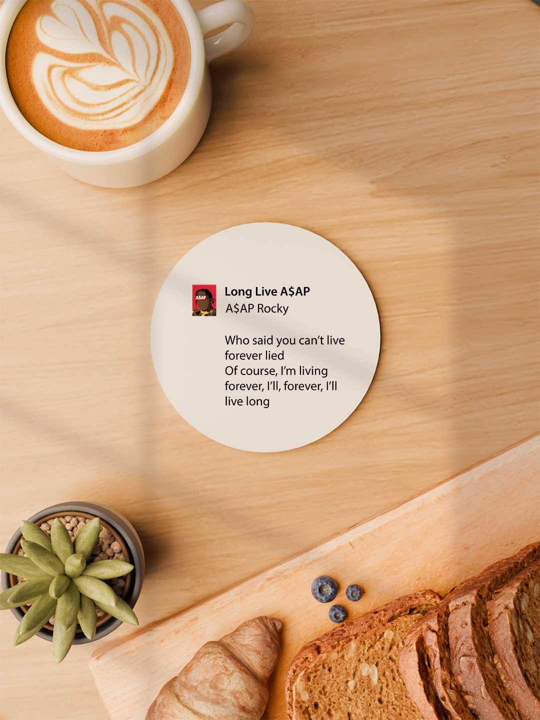 A$AP Rocky Graphic Coasters - Pack of 6