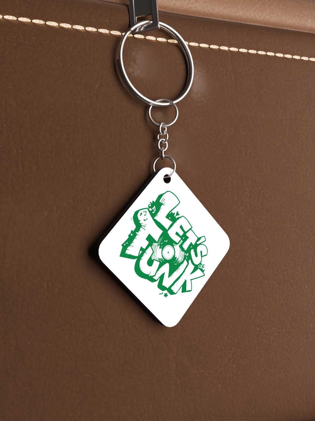 Lets Funk Graphic Keychain